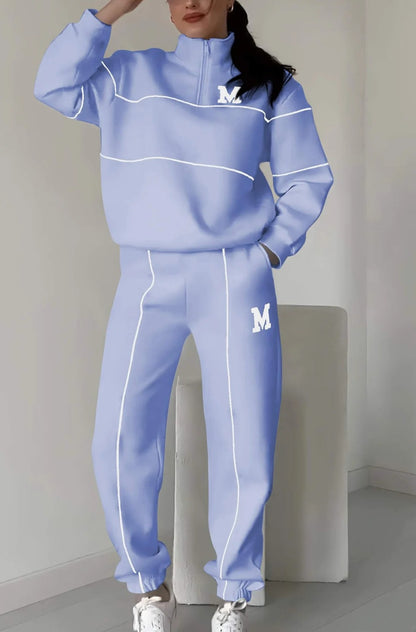 Women's 2 Piece Lounge Set - Pullover Sweatshirt & Sweatpants