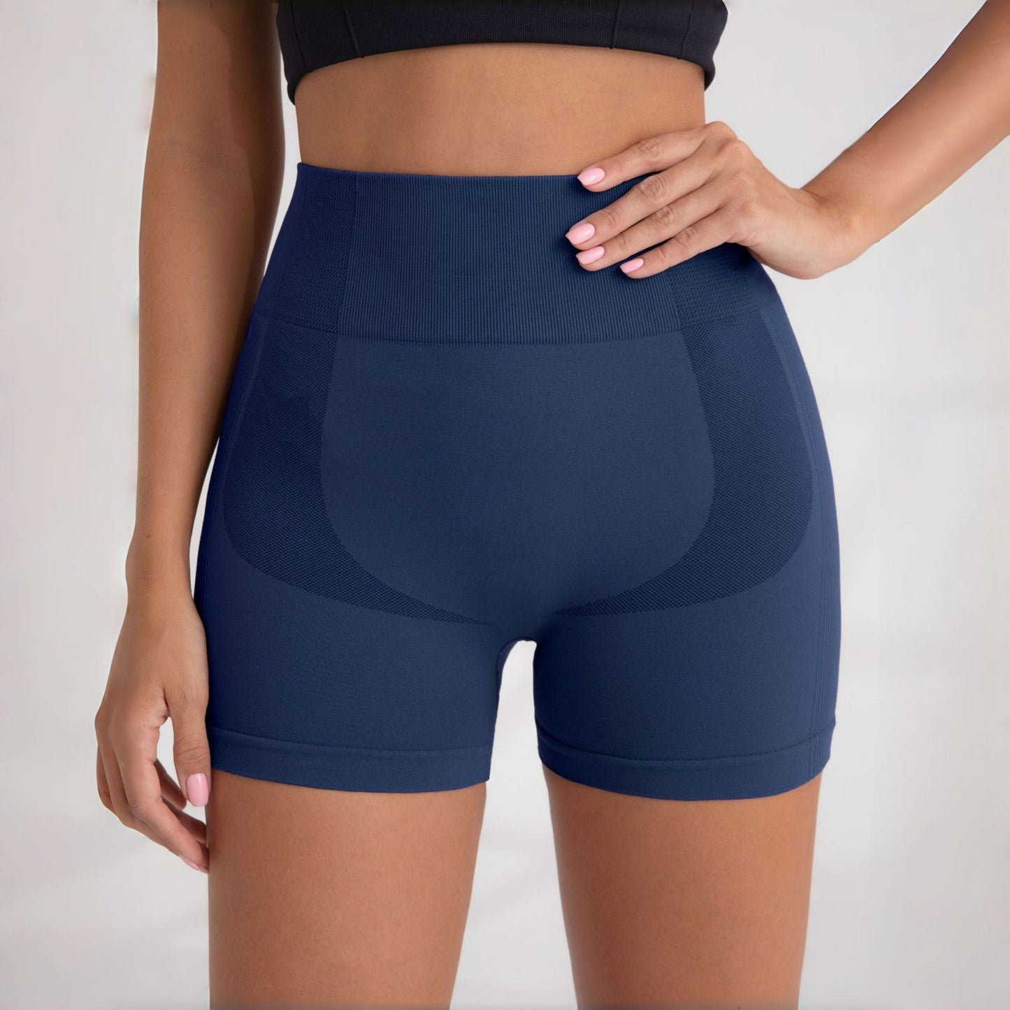 Seamless High-Waist Yoga Shorts for Women - Athletic Performance Activewear