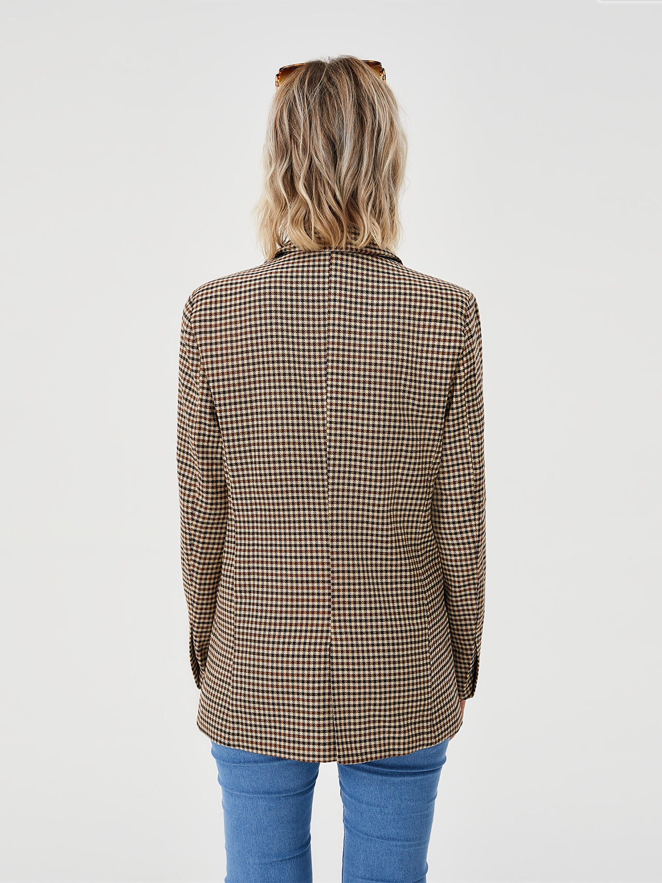 Women's Double Breasted Blazer - Long Sleeve Work Office Jacket
