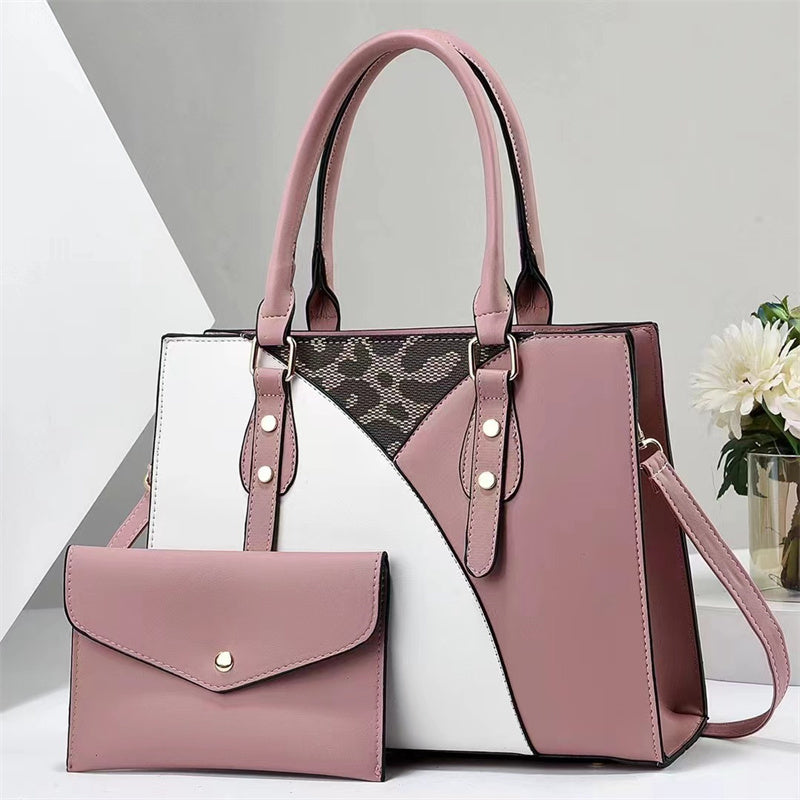 Two-Piece PU Leather Bucket Bag Set - Versatile Fashion Handbag