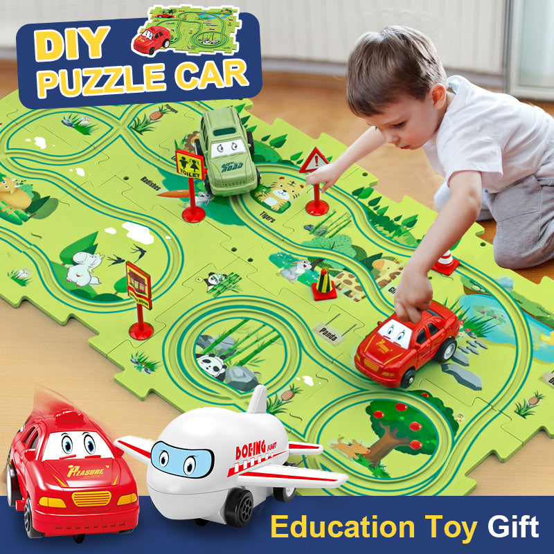 DIY Electric Track Puzzle - Automatic Rail Car Building Set for Kids Educational Play