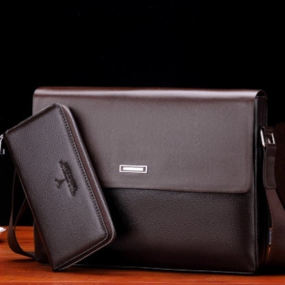 Large-Capacity PU Leather Crossbody Bag - Business & Casual Style