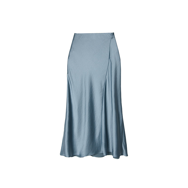 Premium Two-Tone Silk Mermaid Skirt - Elegant Fishtail Design