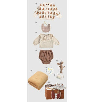 Baby Poached Egg Cartoon Romper Set - 100% Cotton Gift Set
