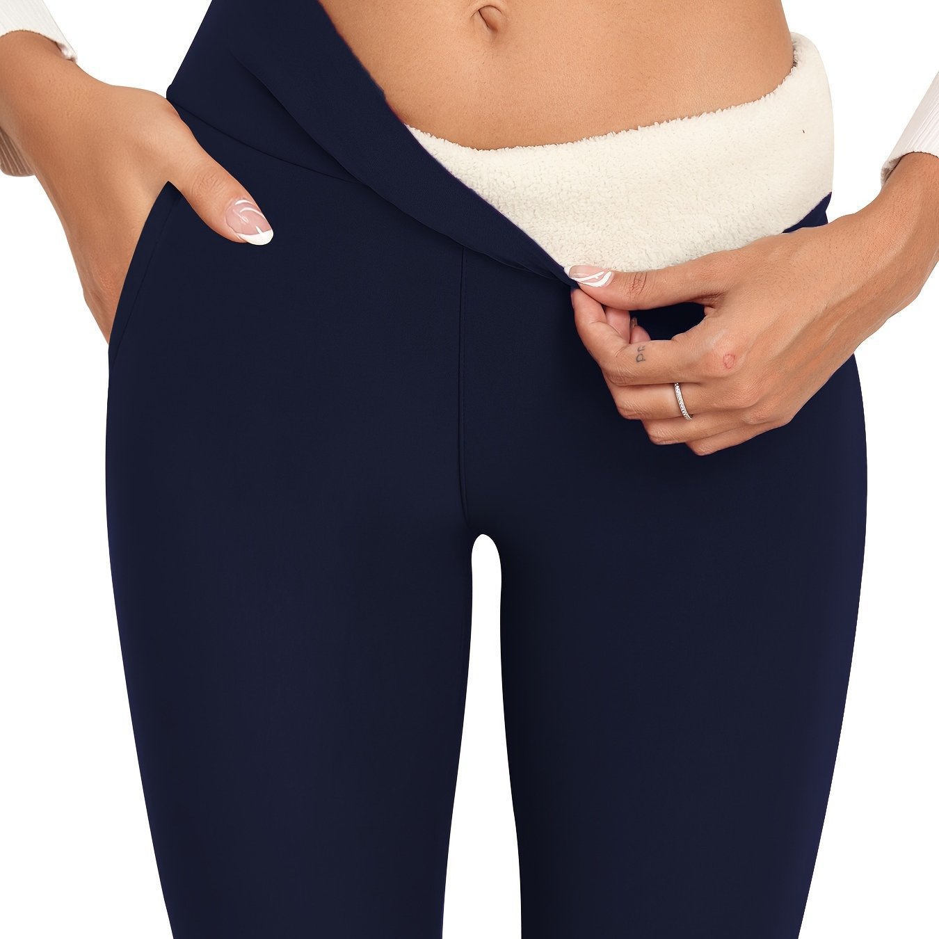 Women's Fleece Lined Sports Leggings - High Waist Thermal Activewear