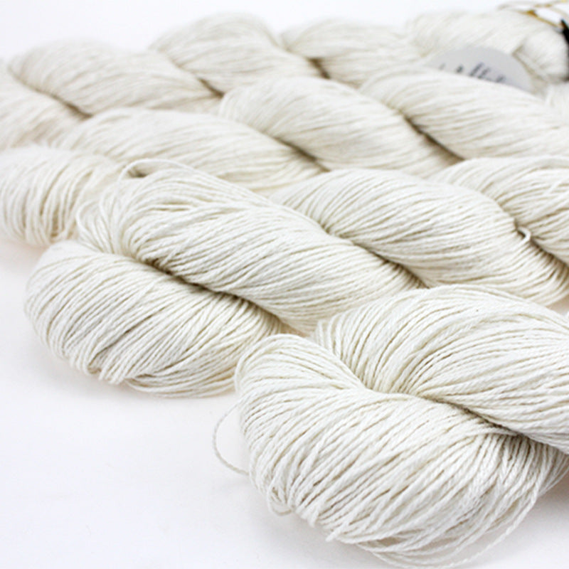 Premium Silk Cotton Yarn - 50/50 Blend Hand Knitting Yarn (10 Skeins, 330m Each)