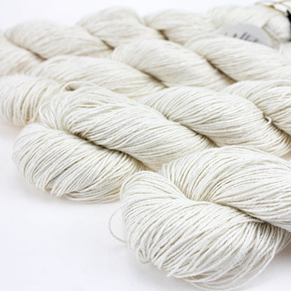 Premium Silk Cotton Yarn - 50/50 Blend Hand Knitting Yarn (10 Skeins, 330m Each)