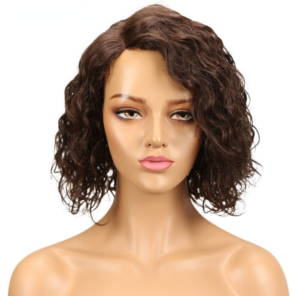 Women's Human Hair Lace Curly Wig - Natural Looking Headpiece
