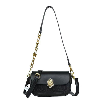 Pillow-Shaped PU Leather Crossbody Bag - Fashion Shoulder Handbag