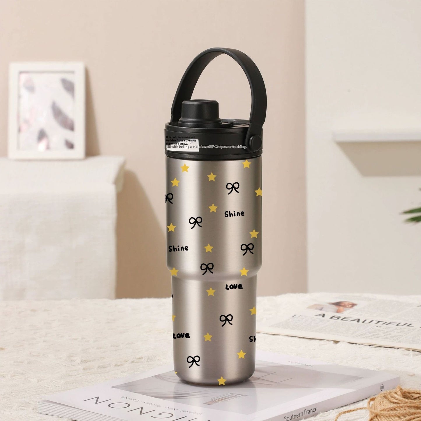 Insulated Straw Tumbler with Ceramic or Stainless Steel Liner - 725ml