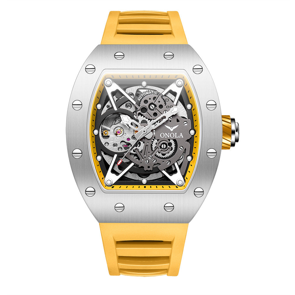 Men's Automatic Mechanical Watch | Silicone Band | 43.5mm | 30m Water Resistant | 13 Colorways