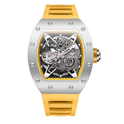 Men's Automatic Mechanical Watch | Silicone Band | 43.5mm | 30m Water Resistant | 13 Colorways
