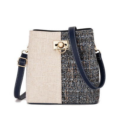 Fashion Texture Bucket Bag - Large Capacity Crossbody Shoulder Bag